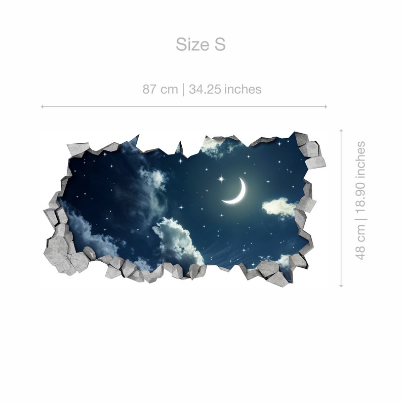 Night Sky 3D Effect Ceiling 3d Wallpaper 3d wall decals Etsy.de