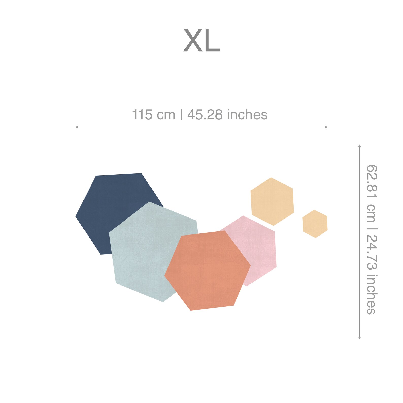 Modern Hexagon Wall Decal Vinyl Decal Bedroom Decor Etsy