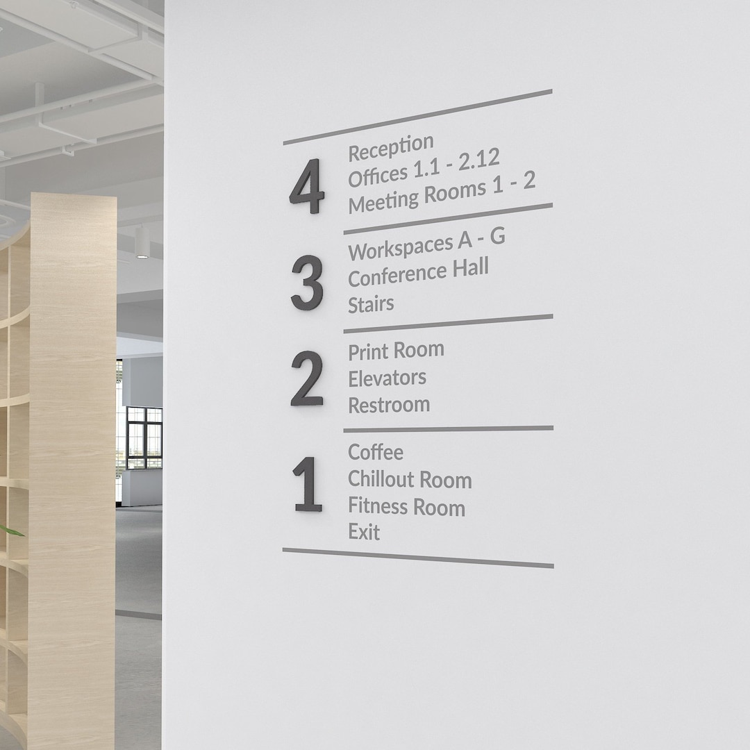 Directional Sign , Customizable Environmental Graphics , Way-finding ...