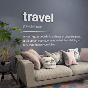 Definizione di viaggio, cartello da parete di viaggio - SKU:TRDF