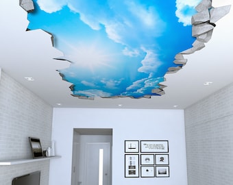 Soffitto - Decalcomania da soffitto - Decorazione da soffitto - Decorazione da soffitto - Arte da soffitto - Asilo nido da soffitto - Stencil da soffitto - Camera per bambini - SKU:SKYCE