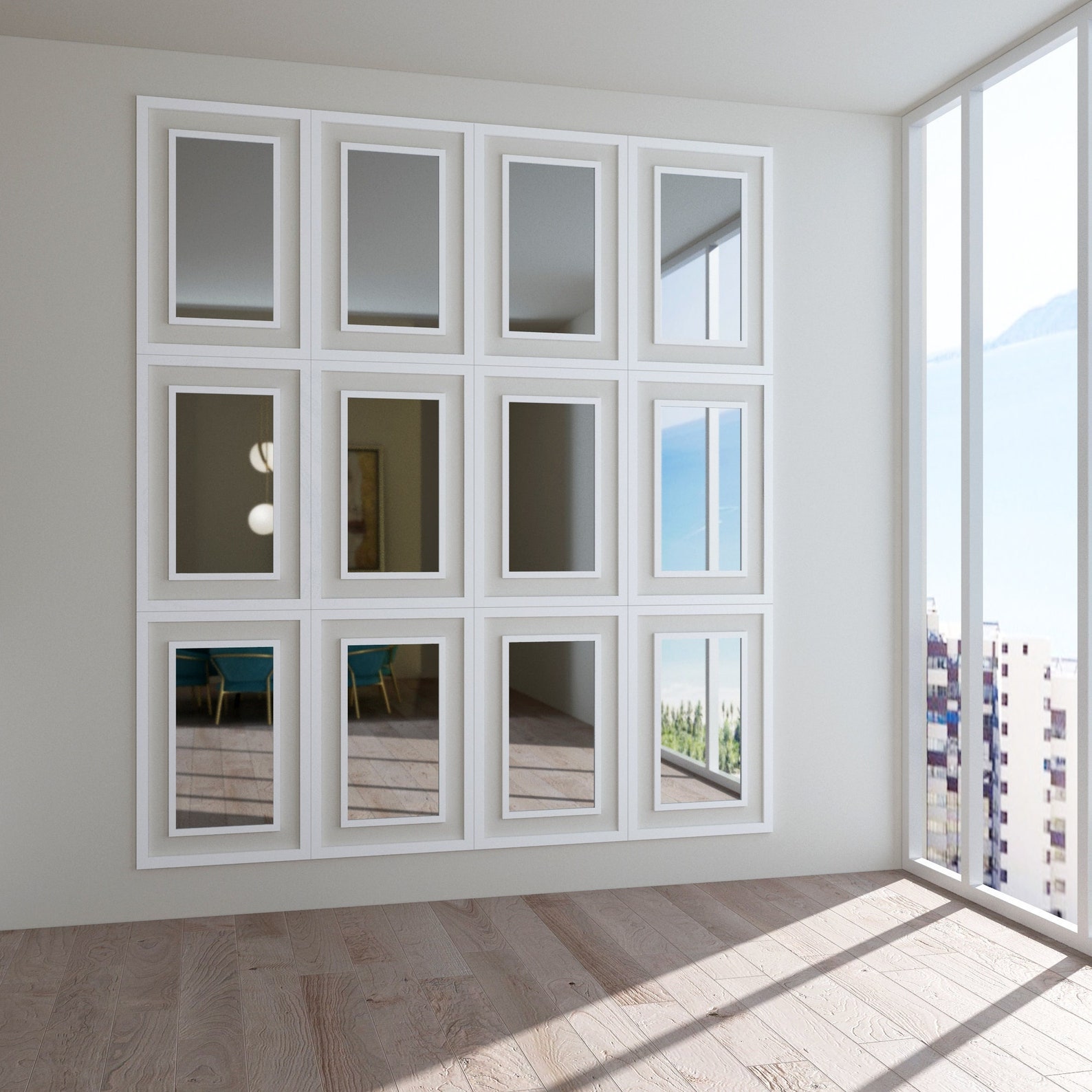 PVC and Mirror Wall Panels Rectangular Decorative Wall - Etsy UK