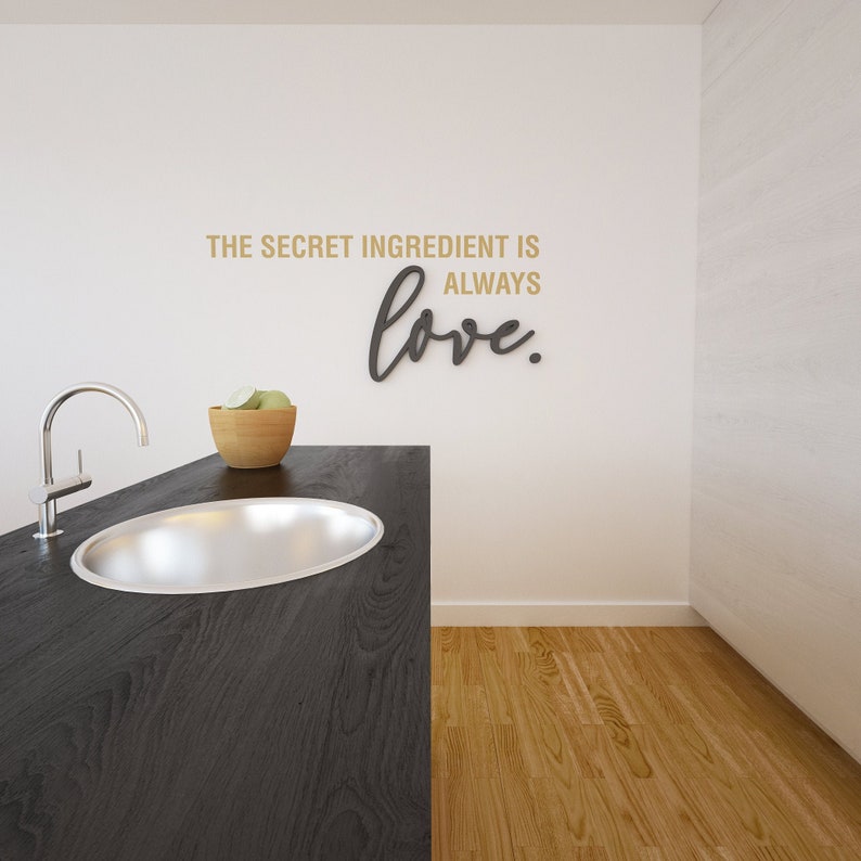 The Secret Ingredient is Always Love, Kitchen Quotes, Cozy Kitchen Wall ...
