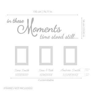 In these moments time stood still Family Gallery Wall Wall Art 3D Letters Wall Vinyl SKU:MOMT image 2