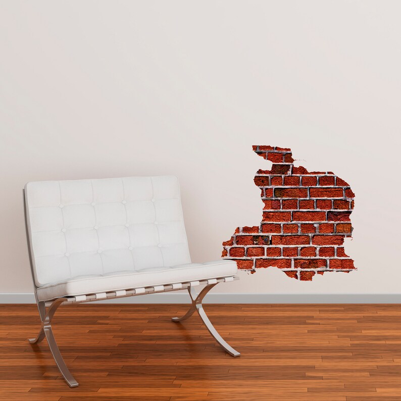 Effect Brick Wall Sticker Broken Wall Effect Sticker Etsy