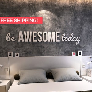 Citação positiva, seja incrível hoje, citações inspiradoras - citações positivas para decoração de casa - citações de parede 3D - SKU:BEAWE