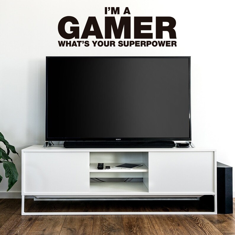 Game Room Gaming Stickers Gaming Game Decor What\u2019s your superpower Sticker Gaming Decal Gaming Decor SKU:IMAG