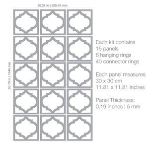 Modern Partitions Panel Screen Hanging Wall Room Privacy Divider SKU:MO54 image 3