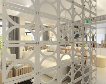 Sistema di schermature per la privacy per decorare pareti, dividere ambienti, uffici, negozi - SKU:MO46