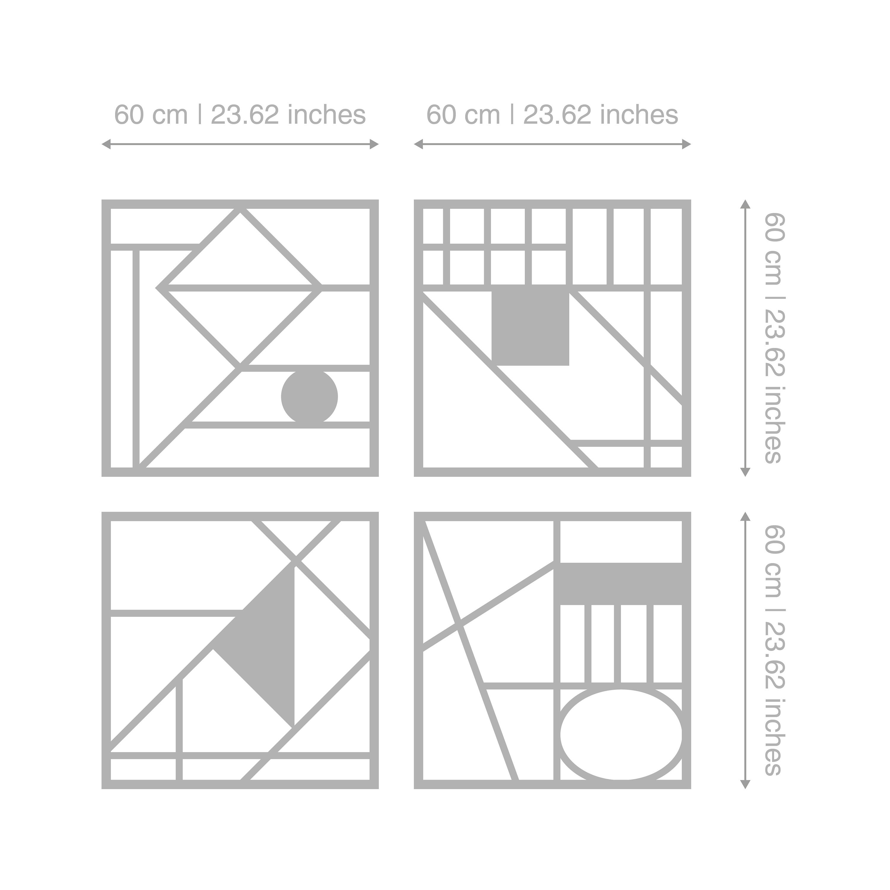 3D Geometric Wall Panels, Set of 4, 3D Wall Decor, Wall Hanging, SKU ...