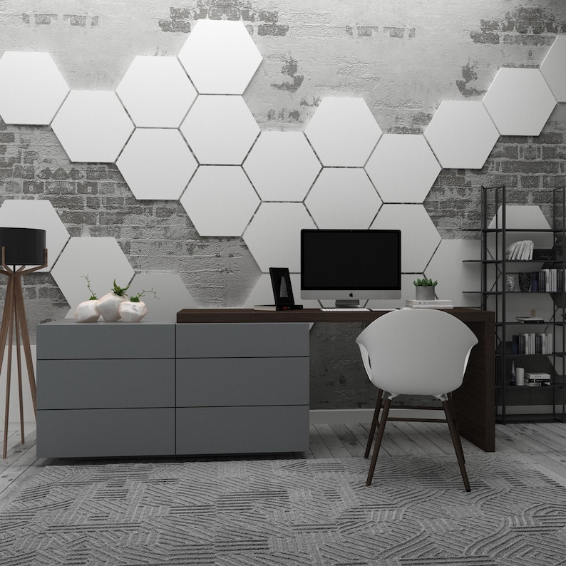 Honeycomb Decorative Wall Art 15 Hexagons per pack Hexagon image 1