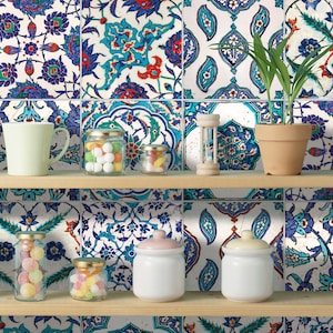 Wanddekoration für die Küche, Bodenfliesen, Fliesenaufkleber, Mosaikfliesen, Mosaikwandkunst, Badezimmer-Wanddekoration, Mosaikfliesen, PACKUNG mit 24 - SKU: ATT