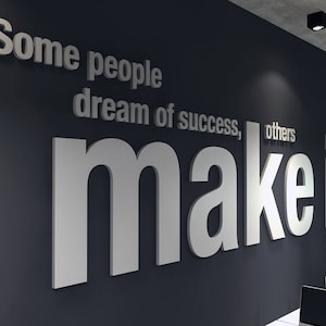 Make it Happen, Ufficio, Arte Muraria, 3D, Ufficio Design, Decorazioni Ufficio, Decorazioni Pareti, Decorazioni SKU:OMIH immagine 1