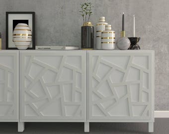 Modern Furniture Decoration 31.49 x 7.87 inches Refurbish Handmade Fretwork Overlay Color: White Home Decoration Spheres DIY Overlays Suitable for IKEA Malm HomeArtDecor 