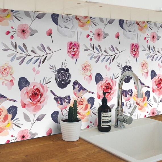 peel stick backsplash flower pattern contact paper self adhesive sku psfp flower contact paper