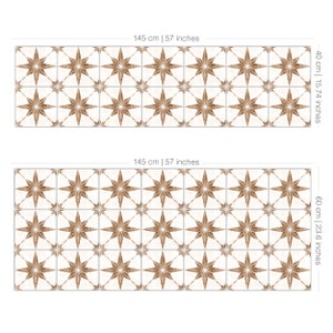 Brown Astra Tiles Backsplash Decals Kitchen Wall Decor Crédence adhésive Backsplash Peel and Stick in Roll SKU:RT48 image 4