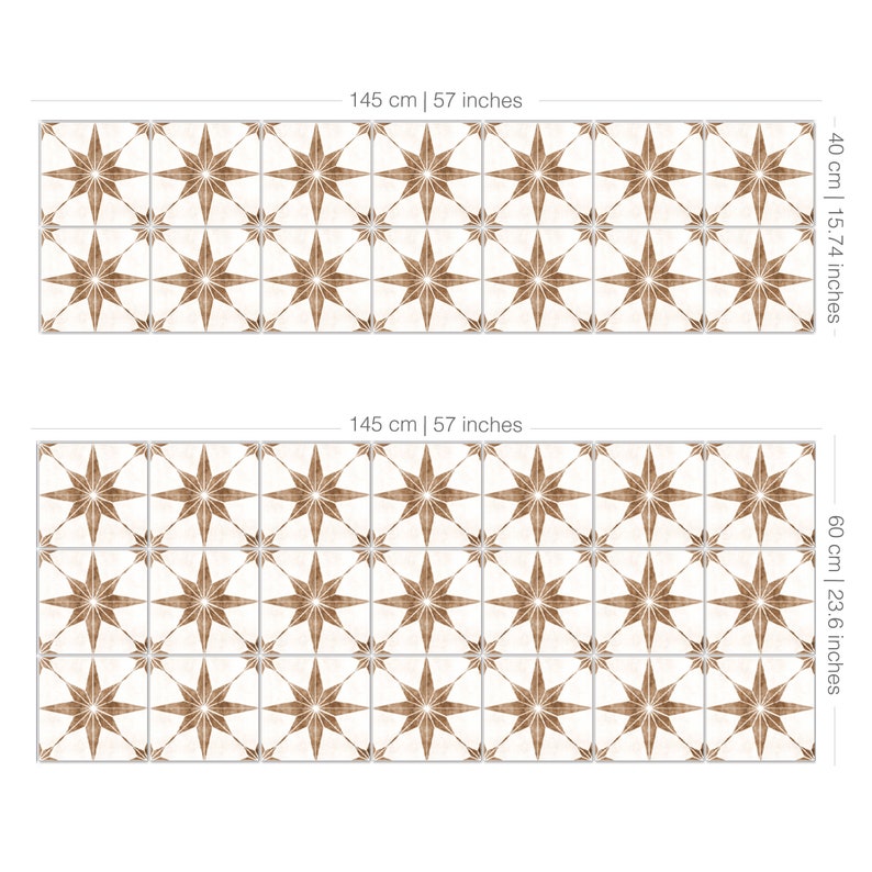 Brown Astra Tiles Backsplash Decals Kitchen Wall Decor Crédence adhésive Backsplash Peel and Stick in Roll SKU:RT48 image 4