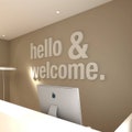 Hello & Welcome, Office, Wall, Art, Decor, 3D, PVC, Typography, Inspirational, Motivational, Work, Sucess - SKU:HECO product logo