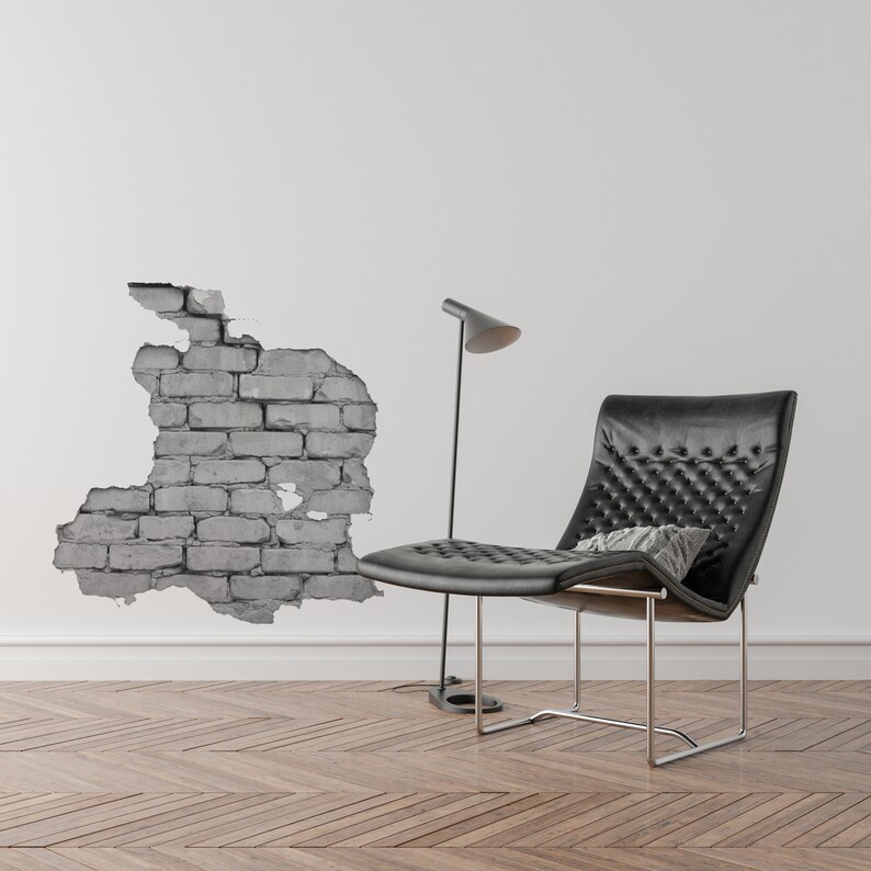 Effect Brick Wall Sticker Broken Wall Effect Sticker Etsy