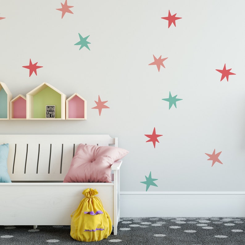 Stars Wall Decals Nursery Wall Decals Childrens Bedroom Etsy