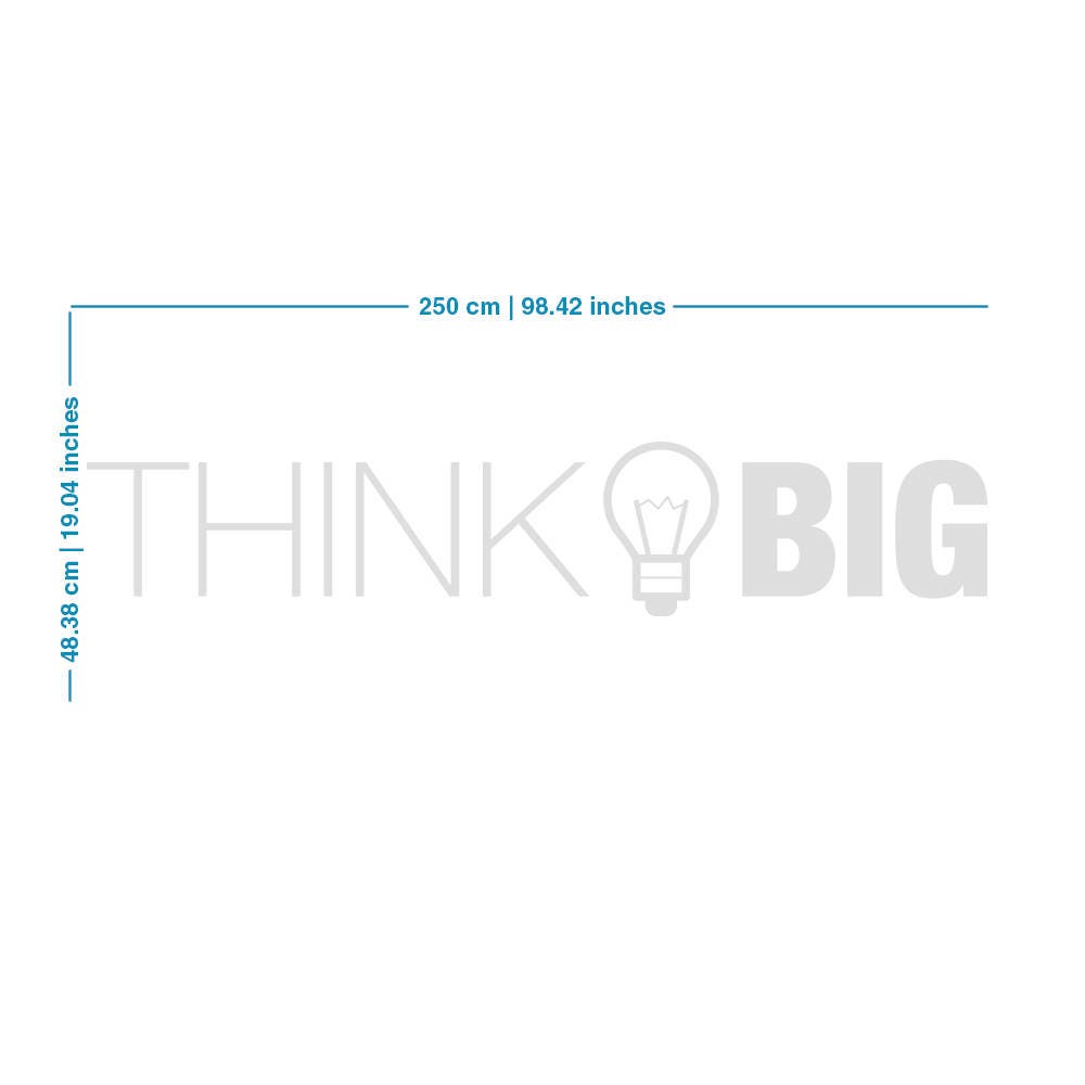 Think Big Office Wall Art Decor 3D PVC Typography Etsy