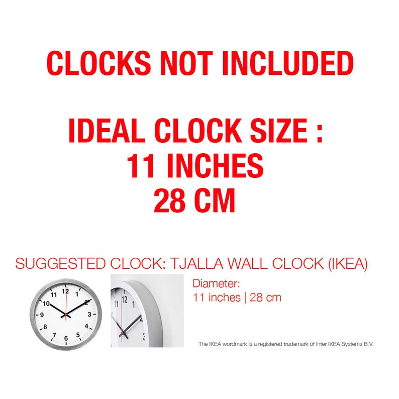 Custom Time Zones World Clocks Workplace Wall Art Multiple Etsy UK