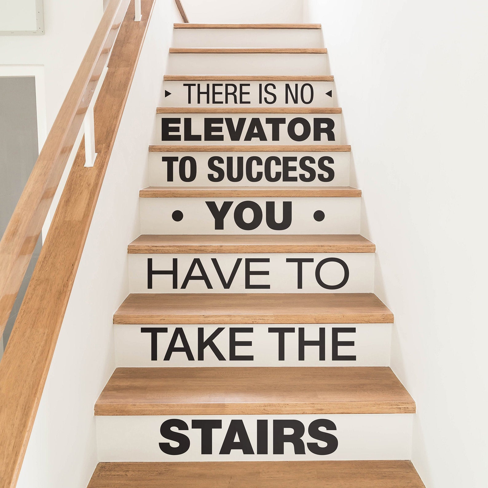 photo of motivation stair decals