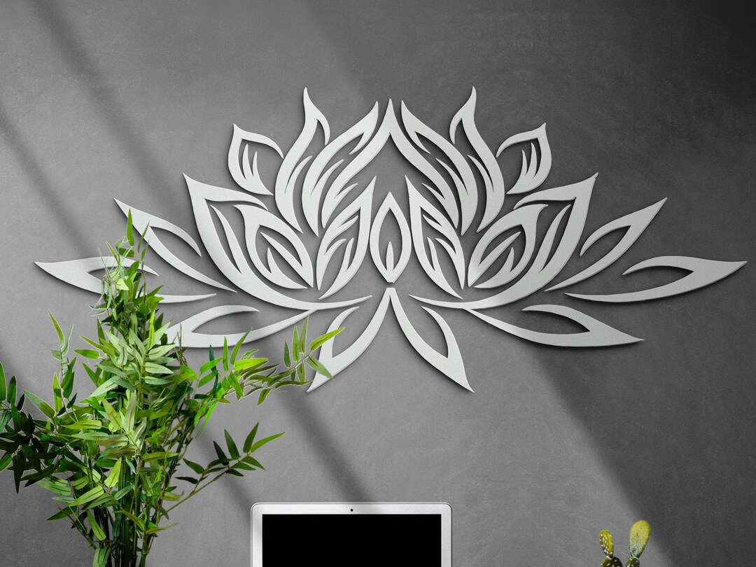 Lotus Flower Wall Art - Yoga Sign - 3D Wall Decor - SKU: LOTU - Etsy