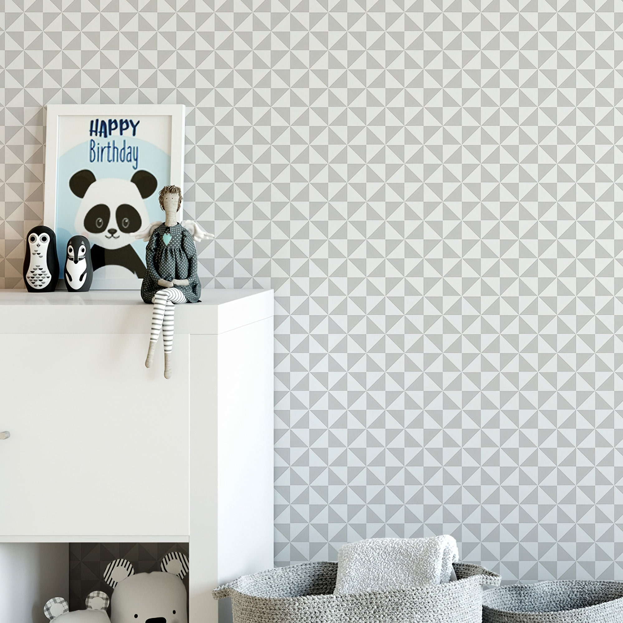 Modern Geometric Removable Wallpaper Sophisticated Peel And Etsy