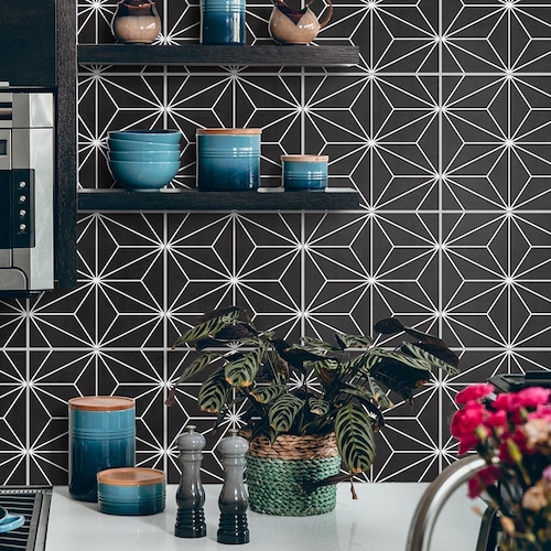 Dark Marble Tile Stickers Suitable for Wall and Floor Etsy