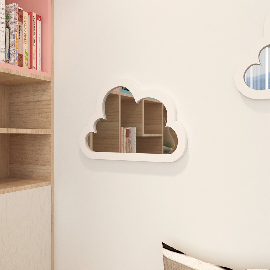 Cloud Shaped Mirror Nursery Wall Mirrors Kids Room Wall Etsy