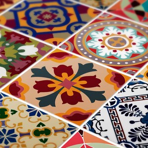 Talavera Tile Decals Tile Stickers Talavera Traditional Tiles Tiles for Kitchen Kitchen Backsplash Home PACK OF 48 SKU:TraTa image 4