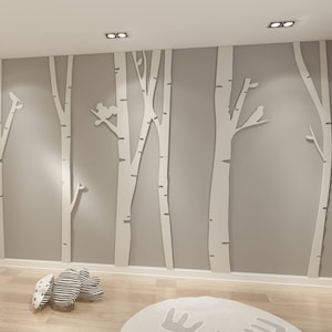 Birch Tree - 3D - Birch Tree Art - Birch Tree Wall Art - Birch Tree Decor - Birch Tree Branches - Tree Wall Art - Birch Tree - SKU:BTR3D