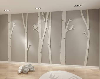 Birch Tree - 3D - Birch Tree Art - Birch Tree Wall Art - Birch Tree Decor - Birch Tree Branches - Tree Wall Art - Birch Tree - SKU:BTR3D