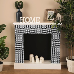 Black Starry Tile Stickers, Fireplace Hearth, Fireplace Decoration, Tile Decoration, PACK of 10, SKU:BASL