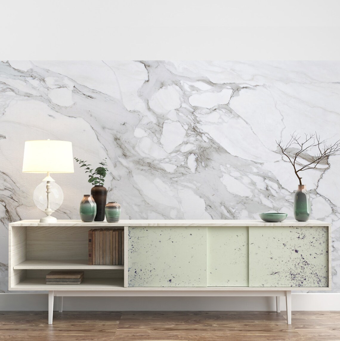 Carrara Marble Wallpaper Luxury Removable Peel and Stick Etsy