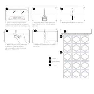 Modern Partitions Panel Screen Hanging Wall Room Privacy Divider SKU:MO54 image 4