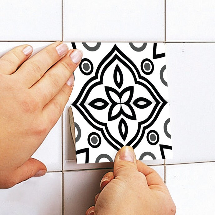 Floral Tile Stickers Fireplace Decals Carrelage Etsy