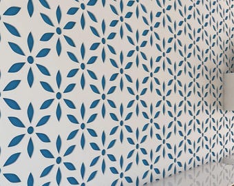 Flower, Fretwork, Wall Decor, Wall Panels, 3D, Wall Art, Large Wall Art, Minimalist Art, Modern Wall Art, Panels, Home Decor - SKU:PD3S3D
