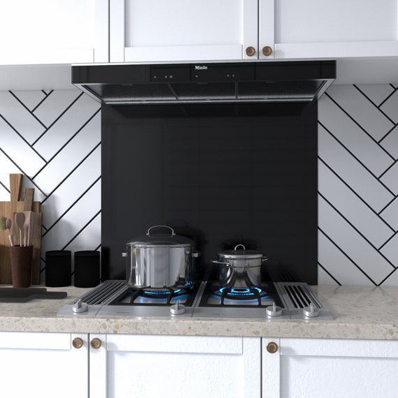 Backsplash Black Gloss, Backsplash Easy Fit, Kitchen Panels, Kitchen Decor  Backsplash Design Decoration, SKU:BKBLK -  Sweden