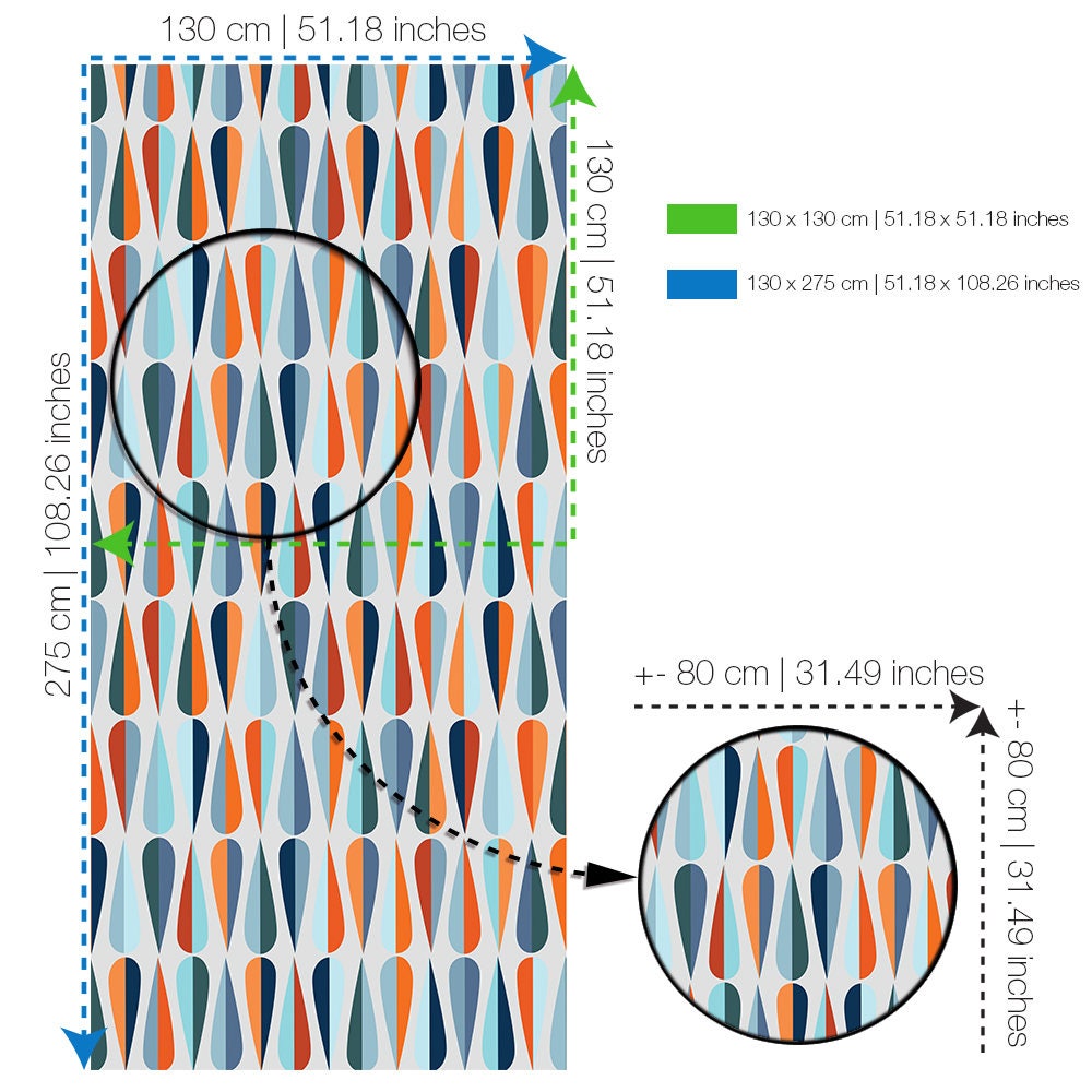 Removable Wallpaper Mid Century Wall Art Mid Century Mid Etsy