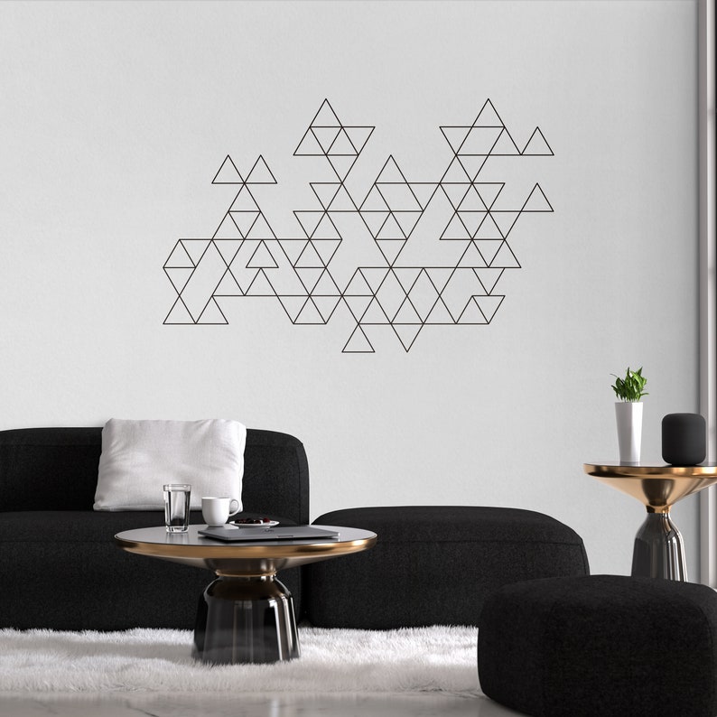 Sticker Mural géométriquetrianglesart muralart Etsy