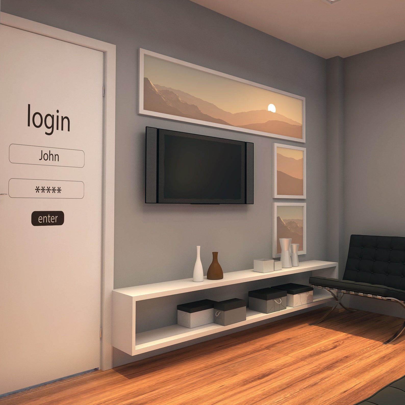 Login and Password Wall Sticker - Login and Password Door Decal - Login ...