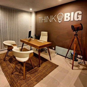 Think Big, Office, Wall, Art, Decor, 3D, PVC, Typography, Inspirational, Motivational, Work, Sucess, Decals, Stickers SKU:THBI image 2