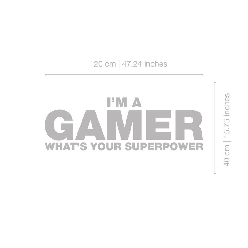 Game Room Gaming Stickers Gaming Game Decor What\u2019s your superpower Sticker Gaming Decal Gaming Decor SKU:IMAG