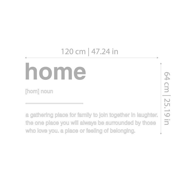 Home Definition Sign Wall Decal Wall Sticker Wall Art Etsy