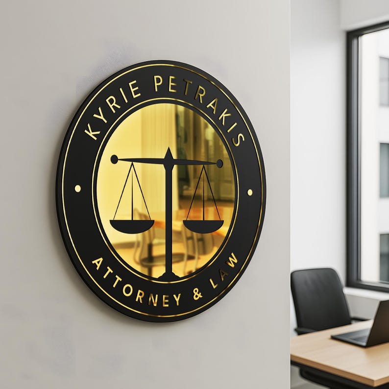 Custom Attorney and Law Sign, 3D Business Sign, Custom Laser Cut, Sign ...