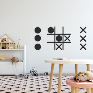 Tris - Gioco - Gamer - Bambini - Giochi per bambini - Decorazioni murali 3D - Decorazioni per bambini - 3D, Traforo - Decorazioni per la cameretta dei bambini - SKU:TTT