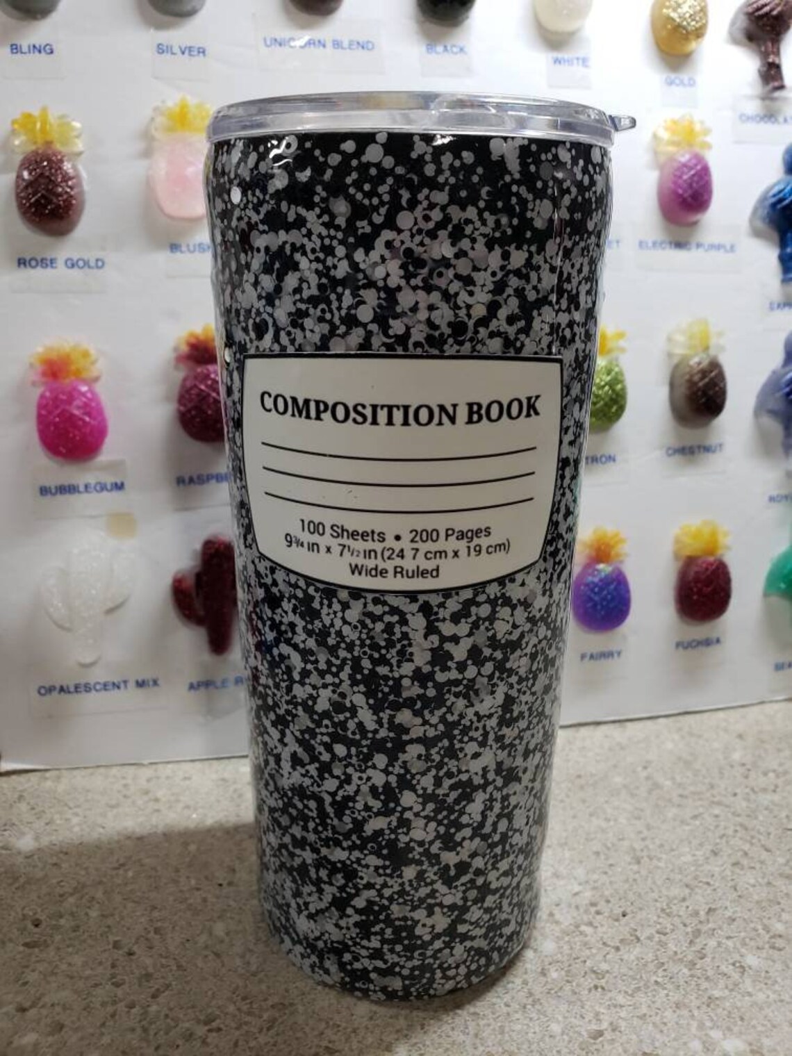 Composition Notebook Effect Tumbler/ Made to Order 20 Oz Etsy