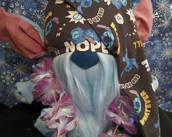 Rainbow Beard Stitch Gnome, 10" Plush